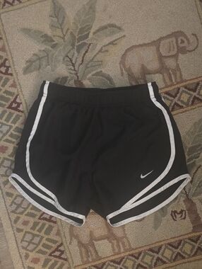 Nike Black Athletic Shorts with White Trim